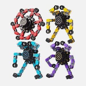 4 Transformable Fidget Spinners for Kids and Adults Stress Relief Sensory Toy
